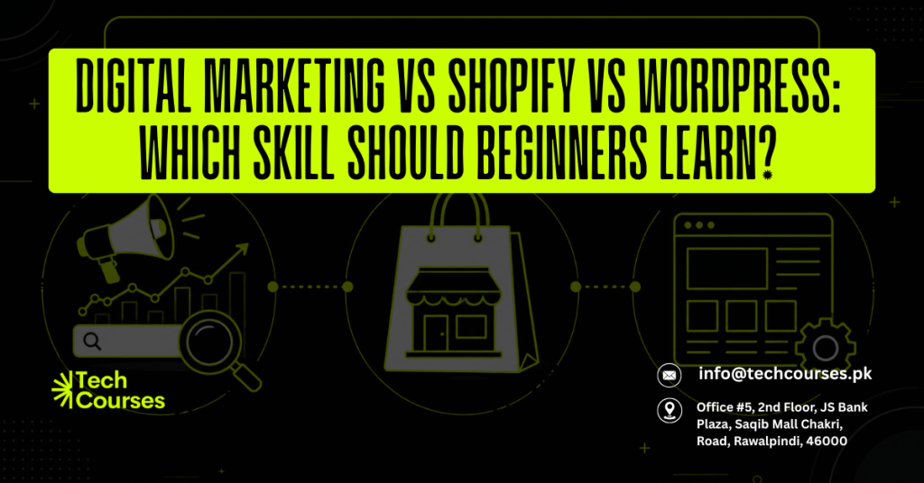 Digital Marketing vs Shopify vs WordPress
