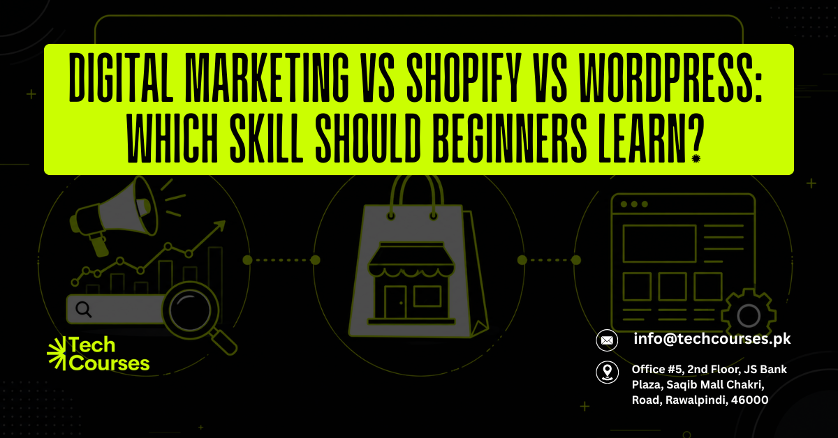 Digital Marketing vs Shopify vs WordPress